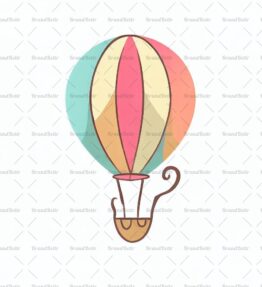 Verspielter Heißluftballon